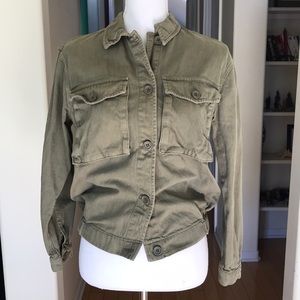 TOPSHOP military style green light jacket. NWOT